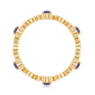 Rosec Jewels-Natural Pear Shape Tanzanite Diamond Eternity Ring with Crossover Shank