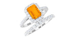 Rosec Jewels-Real Fire Opal and Moissanite Stackable Ring Set