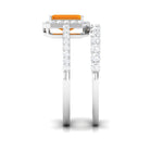 Rosec Jewels-Real Fire Opal and Moissanite Stackable Ring Set