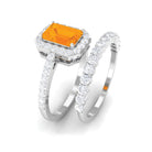 Rosec Jewels-Real Fire Opal and Moissanite Stackable Ring Set