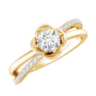 Flower Inspired Moissanite Proposal Ring for Women D-VS1 - Rosec Jewels