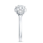 Certified Round Moissanite Flower Engagement Ring D-VS1 - Rosec Jewels