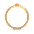 0.50 CT Split Shank Citrine Promise Ring with Diamond Accent AAA - Rosec Jewels