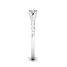 3/4 CT Minimal Moonstone and Diamond Split Shank Promise Ring AAA - Rosec Jewels