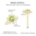 2 Carat Natural Peridot Flower Engagement Ring with Diamond AAA - Rosec Jewels