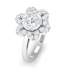Cubic Zirconia Flower Promise Ring AAAA - Rosec Jewels