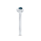 Rosec Jewels-Pear Shape London Blue Topaz Infinity Promise Ring with Diamond