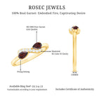 Rosec Jewels-Real Garnet 2 Stone Infinity Promise Ring with Diamond