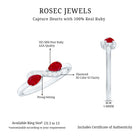 Natural Pear Shape Ruby Toi Et Moi Promise Ring with Diamond AAA - Rosec Jewels