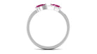 Pink Tourmaline Infinity Promise Ring with Diamond AAA - Rosec Jewels