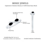Black Onyx and Diamond Infinity Promise Ring AAA - Rosec Jewels