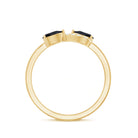 Black Onyx and Diamond Infinity Promise Ring AAA - Rosec Jewels