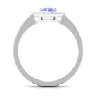 3/4 CT Minimal Tanzanite and Diamond Ring AAA - Rosec Jewels