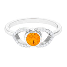 3/4 Ct Fire Opal and Diamond Split Shank Engagement Ring AAA - Rosec Jewels