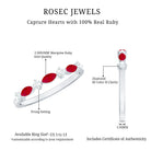 Natural Marquise Ruby Diamond Half Eternity Ring for Anniversary AAA - Rosec Jewels