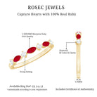 Natural Marquise Ruby Diamond Half Eternity Ring for Anniversary AAA - Rosec Jewels