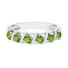 Designer Anniversary Ring with Peridot and Diamond AAA - Rosec Jewels