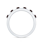 Natural Garnet Half Eternity Band with Diamond AAA - Rosec Jewels