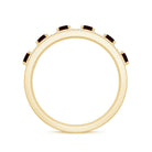 Natural Garnet Half Eternity Band with Diamond AAA - Rosec Jewels
