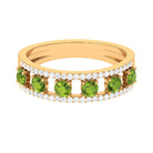 Peridot Anniversary Ring with Diamond AAA - Rosec Jewels