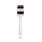 Rosec Jewels-Natural Baguette Garnet Half Eternity Band with Diamond