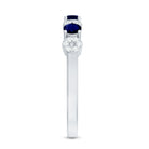 Natural Blue Sapphire Diamond Half Eternity Ring for Women AAA - Rosec Jewels