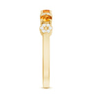 Natural Citrine Diamond Half Eternity Ring AAA - Rosec Jewels