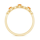 Natural Citrine Diamond Half Eternity Ring AAA - Rosec Jewels
