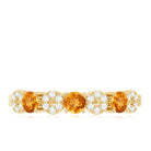 Natural Citrine Diamond Half Eternity Ring AAA - Rosec Jewels