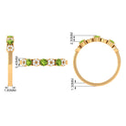 Peridot and Diamond Semi Eternity Ring AAA - Rosec Jewels