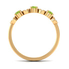 Peridot and Diamond Semi Eternity Ring AAA - Rosec Jewels