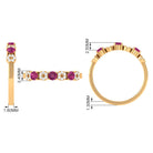 Rosec Jewels-Semi Eternity Ring with Pink Tourmaline and Diamond