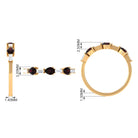 Natural Garnet Diamond Half Eternity Ring in East West Style AAA - Rosec Jewels