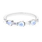 Rosec Jewels-Moonstone and Diamond East West Half Eternity Ring