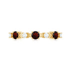 Rosec Jewels-Natural Garnet Diamond Half Eternity Ring