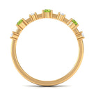 Rosec Jewels-Half Eternity Ring with Peridot and Diamond