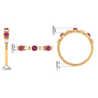 Rosec Jewels-Pink Tourmaline and Diamond Half Eternity Ring