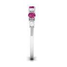 Rosec Jewels-Pink Tourmaline and Diamond Half Eternity Ring