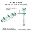 Natural Marquise Emerald Diamond Half Eternity Anniversary Ring with Certificate AAA - Rosec Jewels