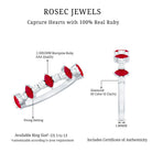 Natural Marquise Ruby Diamond Half Eternity Ring AAA - Rosec Jewels