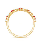 Natural Marquise Ruby Diamond Half Eternity Ring AAA - Rosec Jewels