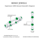 Natural Emerald Diamond Eternity Ring with Certificate AAA - Rosec Jewels