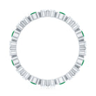 Natural Emerald Diamond Eternity Ring with Certificate AAA - Rosec Jewels