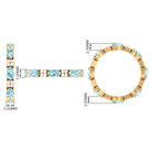 Real Aquamarine and Diamond Full Eternity Ring AAA - Rosec Jewels