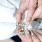 Real Aquamarine and Diamond Full Eternity Ring AAA - Rosec Jewels