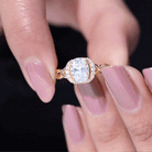 Oval Shape Moissanite Engagement Ring With Certificate D-VS1 - Rosec Jewels