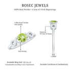 Half Carat Peridot Promise Ring with Diamond Infinity Knot AAA - Rosec Jewels