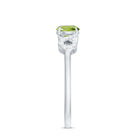 Half Carat Peridot Promise Ring with Diamond Infinity Knot AAA - Rosec Jewels