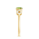 Half Carat Peridot Promise Ring with Diamond Infinity Knot AAA - Rosec Jewels