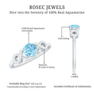 Rosec Jewels-Round Shape Aquamarine and Diamond Infinity Engagement Ring